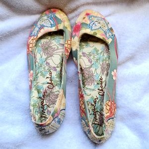 Irregular Choice floral bird flats